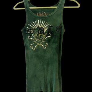 Swarovski crystal studded tank top 2005 Fred Segal